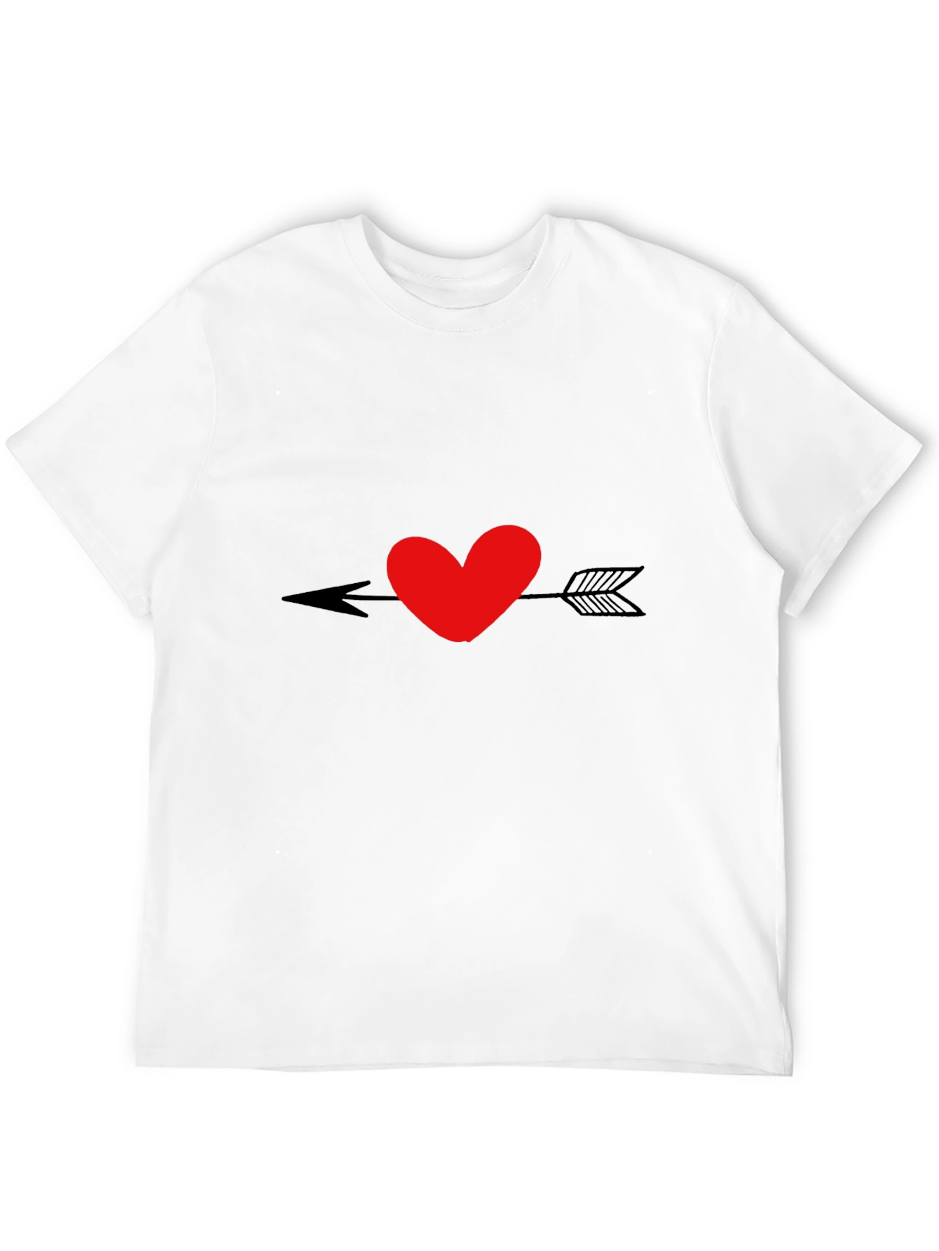 Heart Arrow Graphic Black T-Shirt