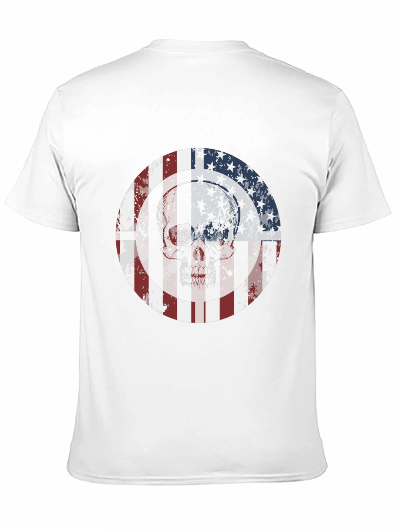 American Flag Skull Graphic Tee