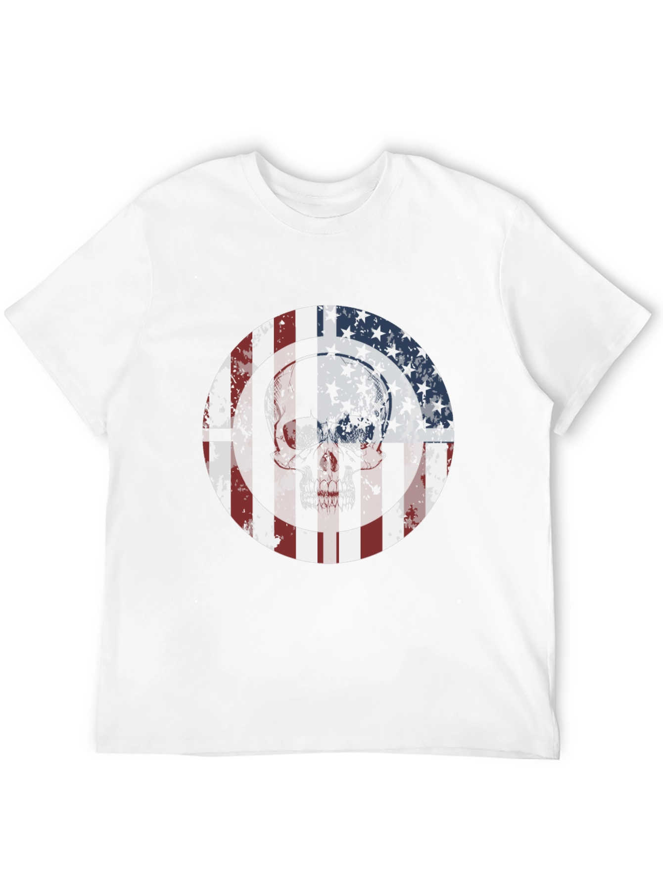 American Flag Skull Graphic Tee