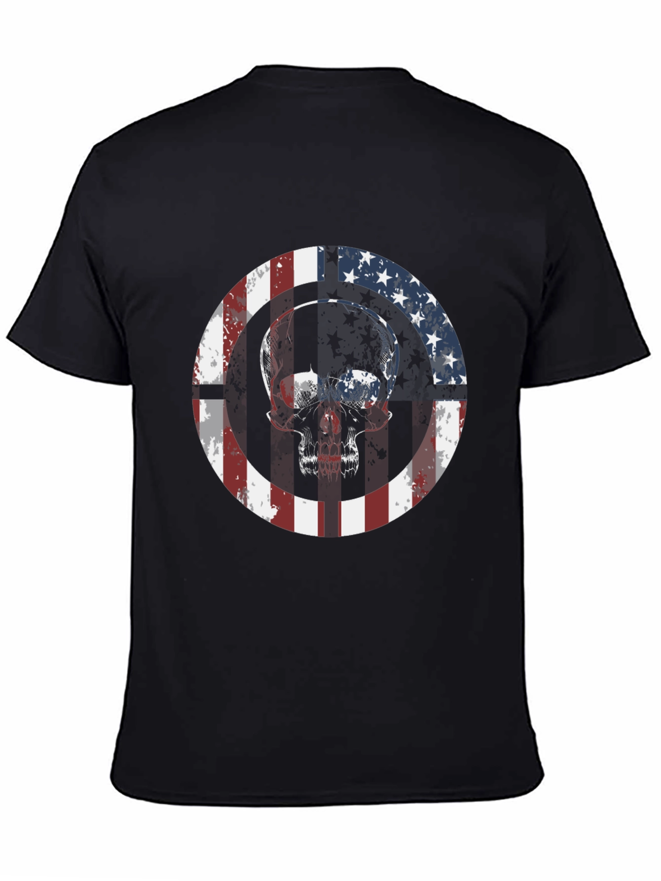 American Flag Skull Graphic Tee