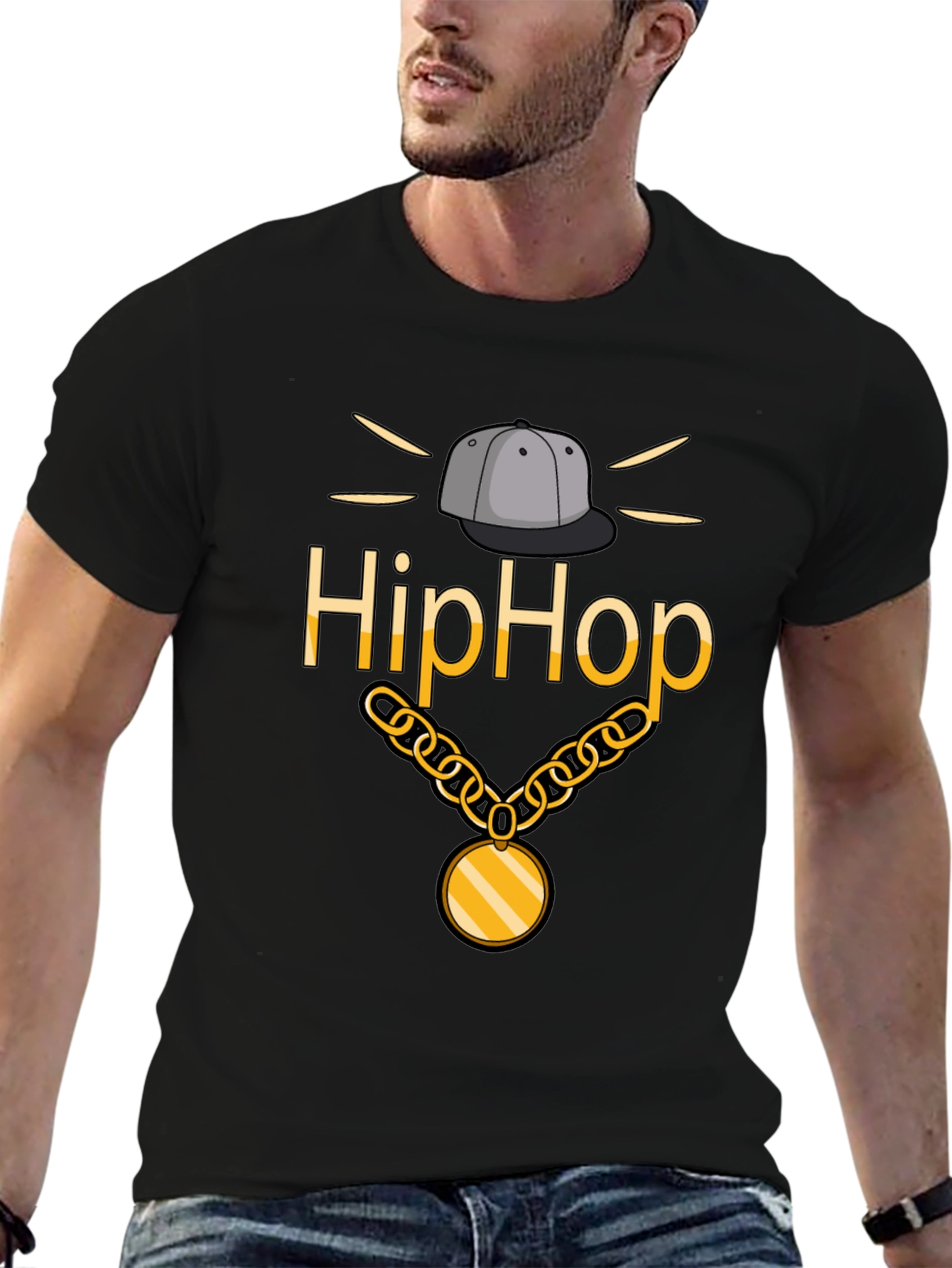 Hip Hop Style Black T-Shirt