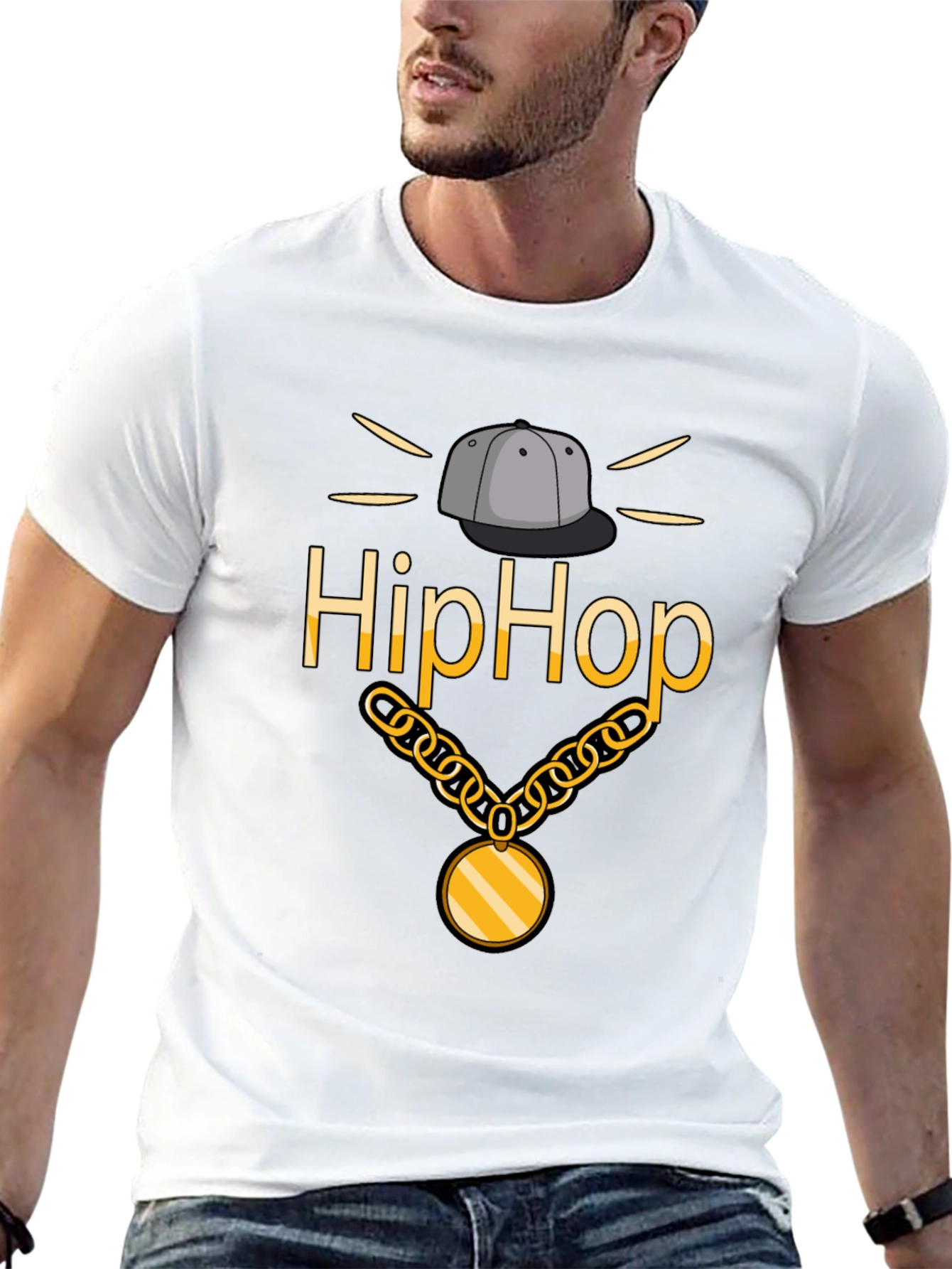 Hip Hop Style Black T-Shirt