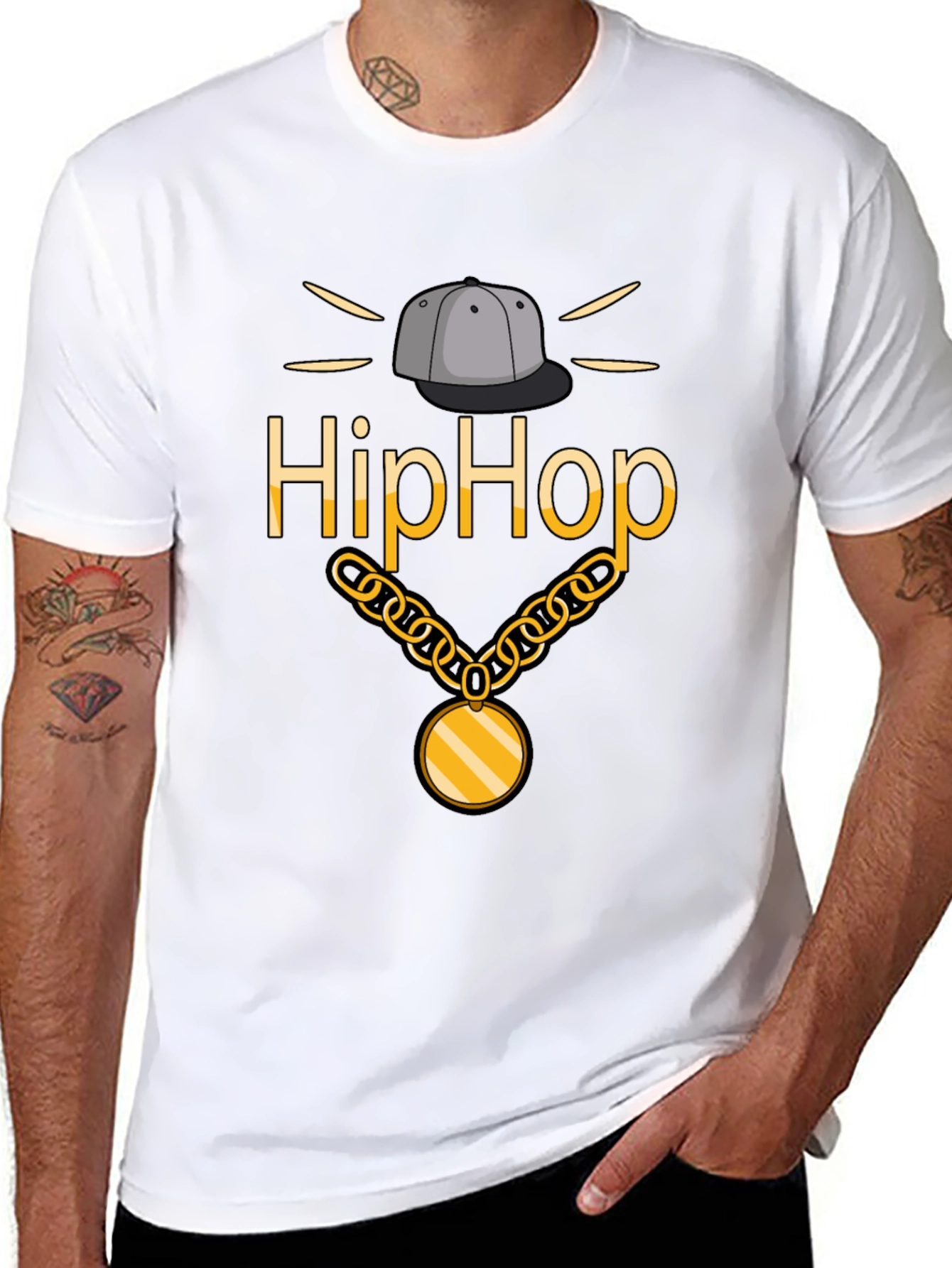 Hip Hop Style Black T-Shirt