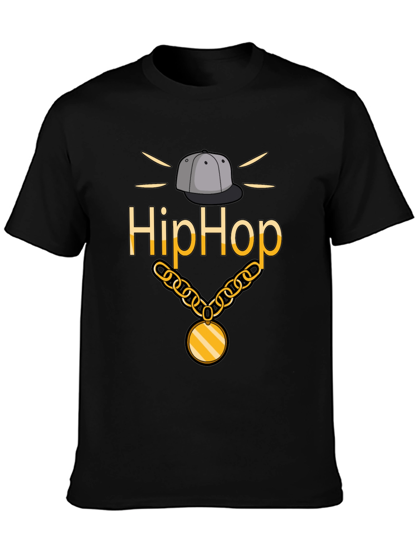 Hip Hop Style Black T-Shirt
