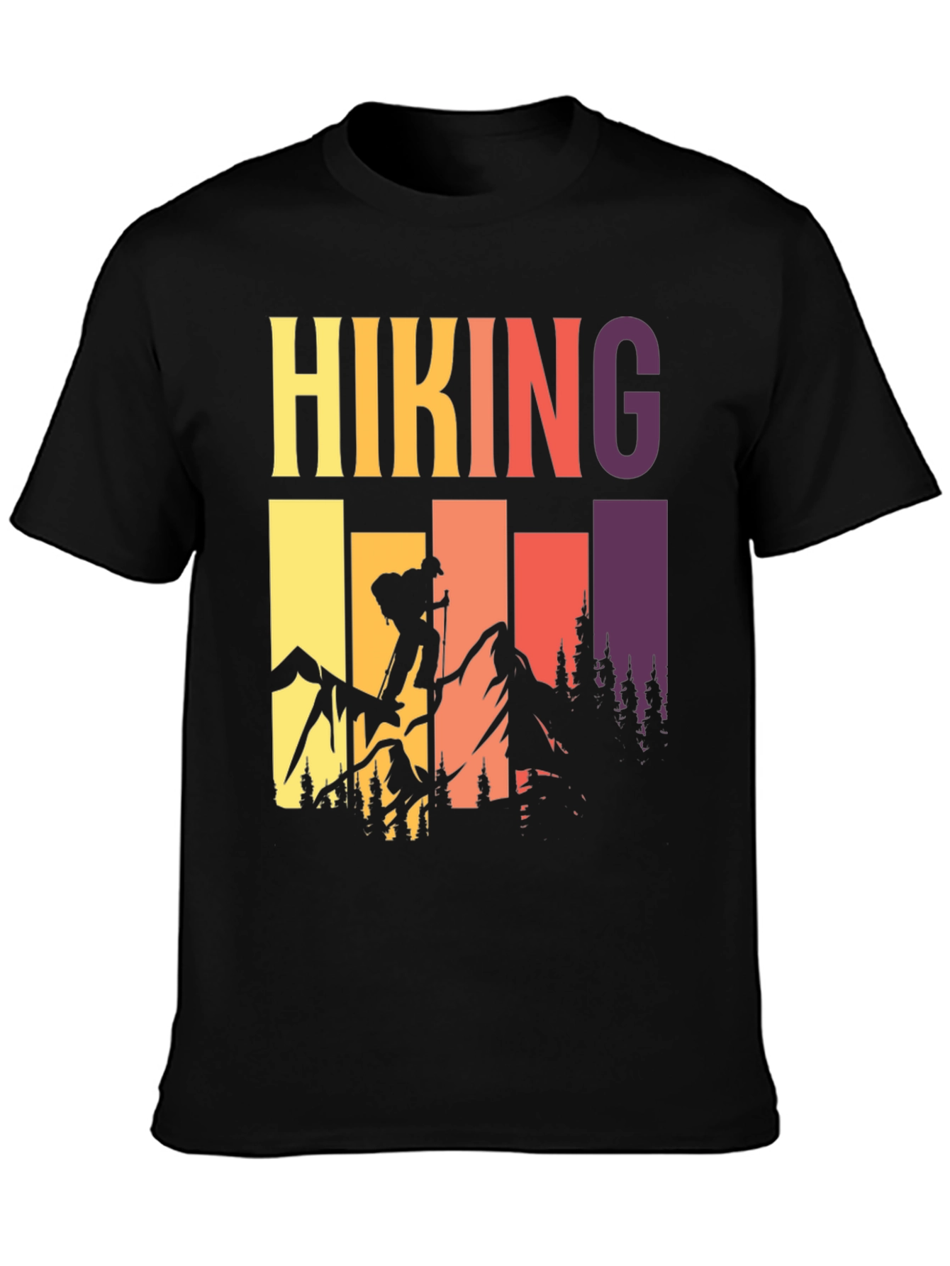 Hiking Adventure T-Shirt - Mountain Silhouette Tee