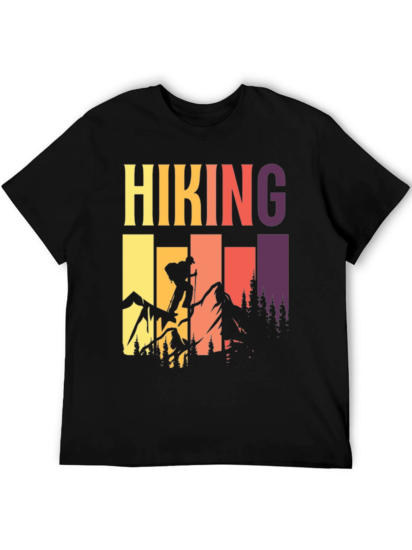 Hiking Adventure T-Shirt - Mountain Silhouette Tee