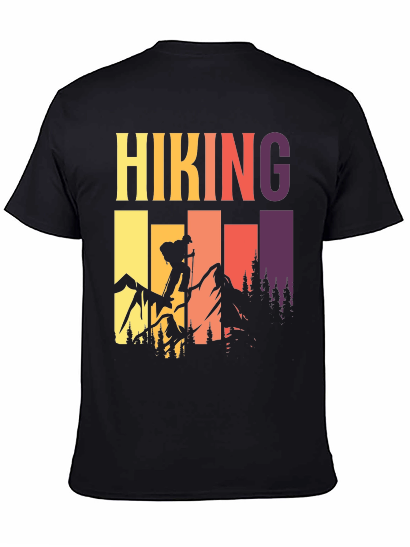 Hiking Adventure T-Shirt - Mountain Silhouette Tee
