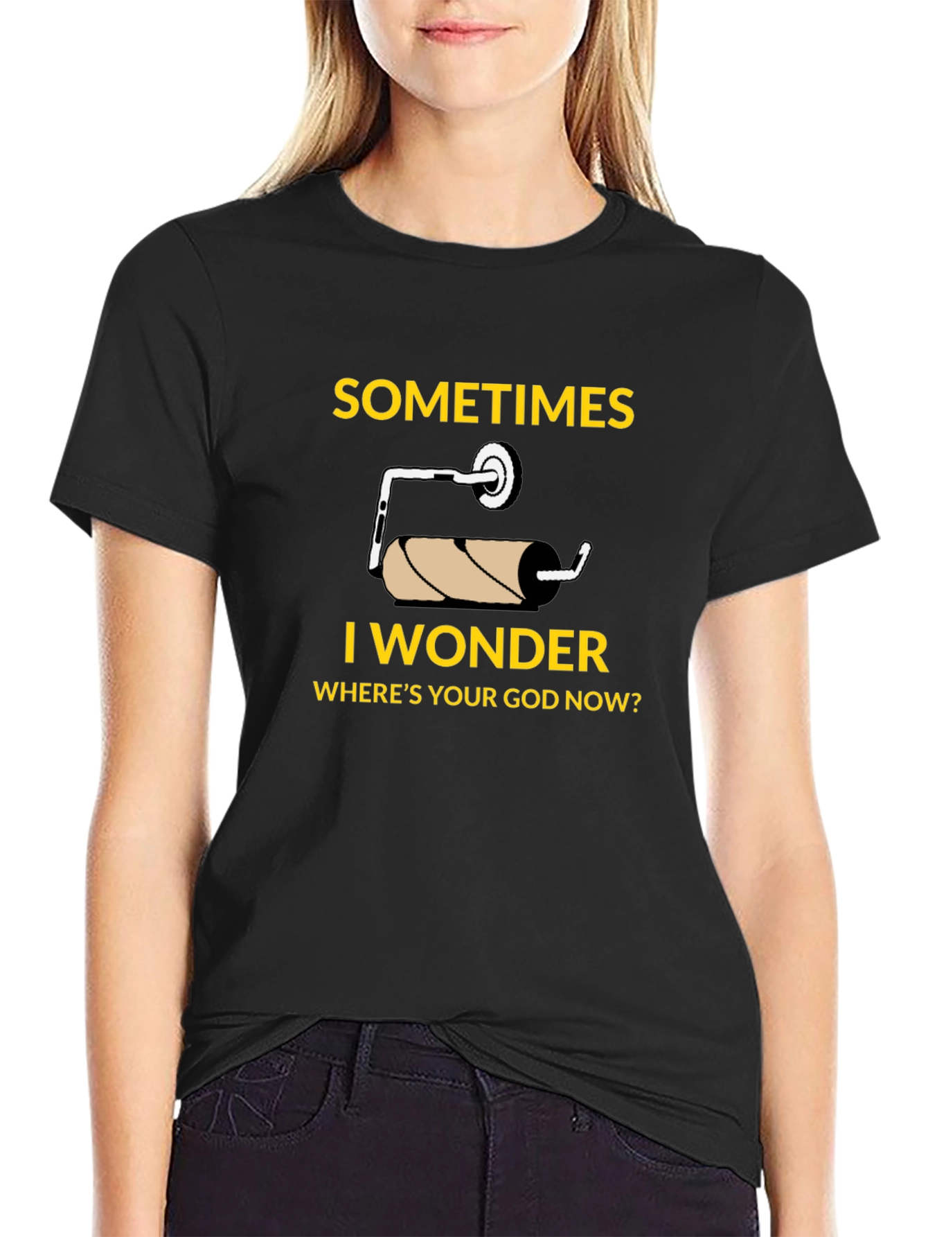 Humorous Empty Toilet Paper Roll T-Shirt