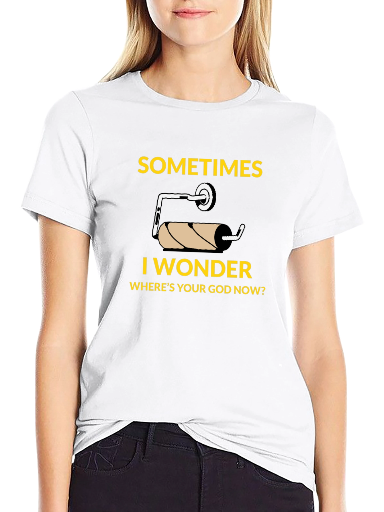 Humorous Empty Toilet Paper Roll T-Shirt