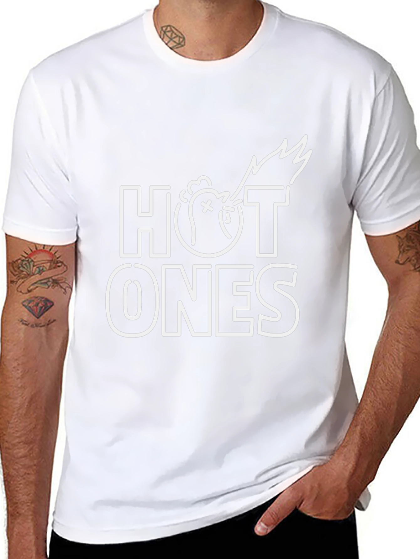 Hot Ones Graphic Tee - Black Cotton T-Shirt