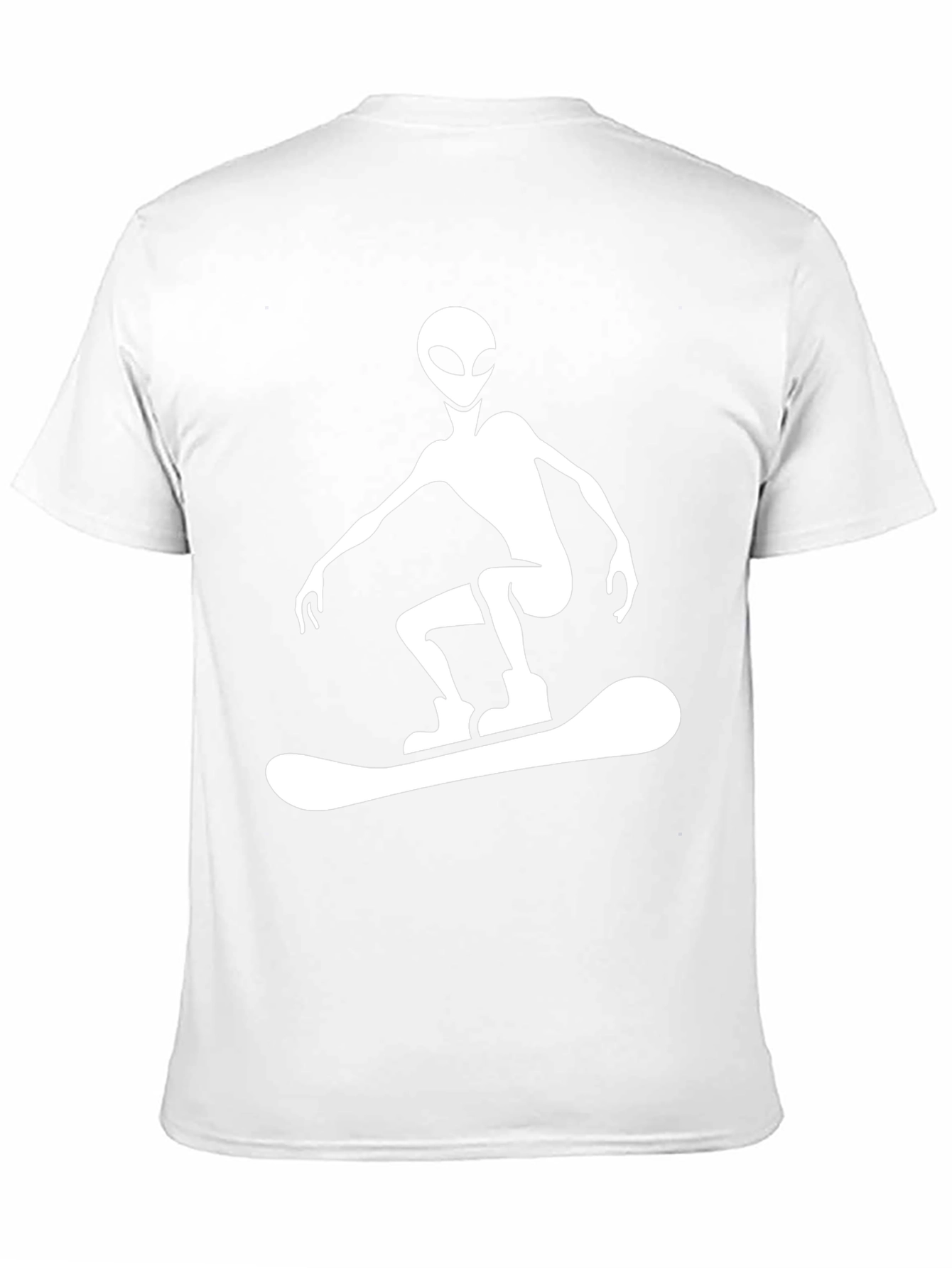 Alien Snowboarding Graphic Tee - Black Cotton T-Shirt