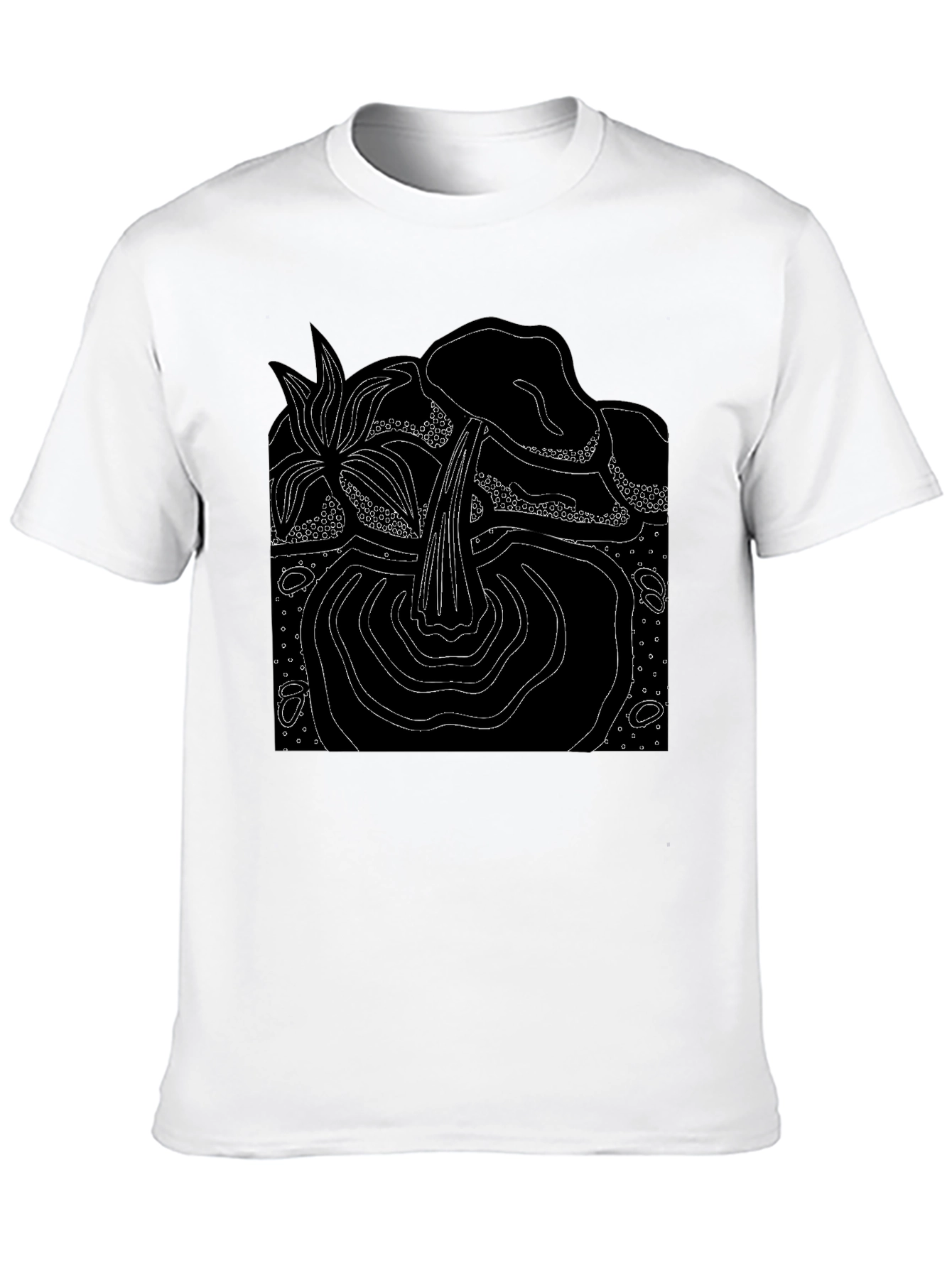 Abstract Nature Graphic Black T-Shirt