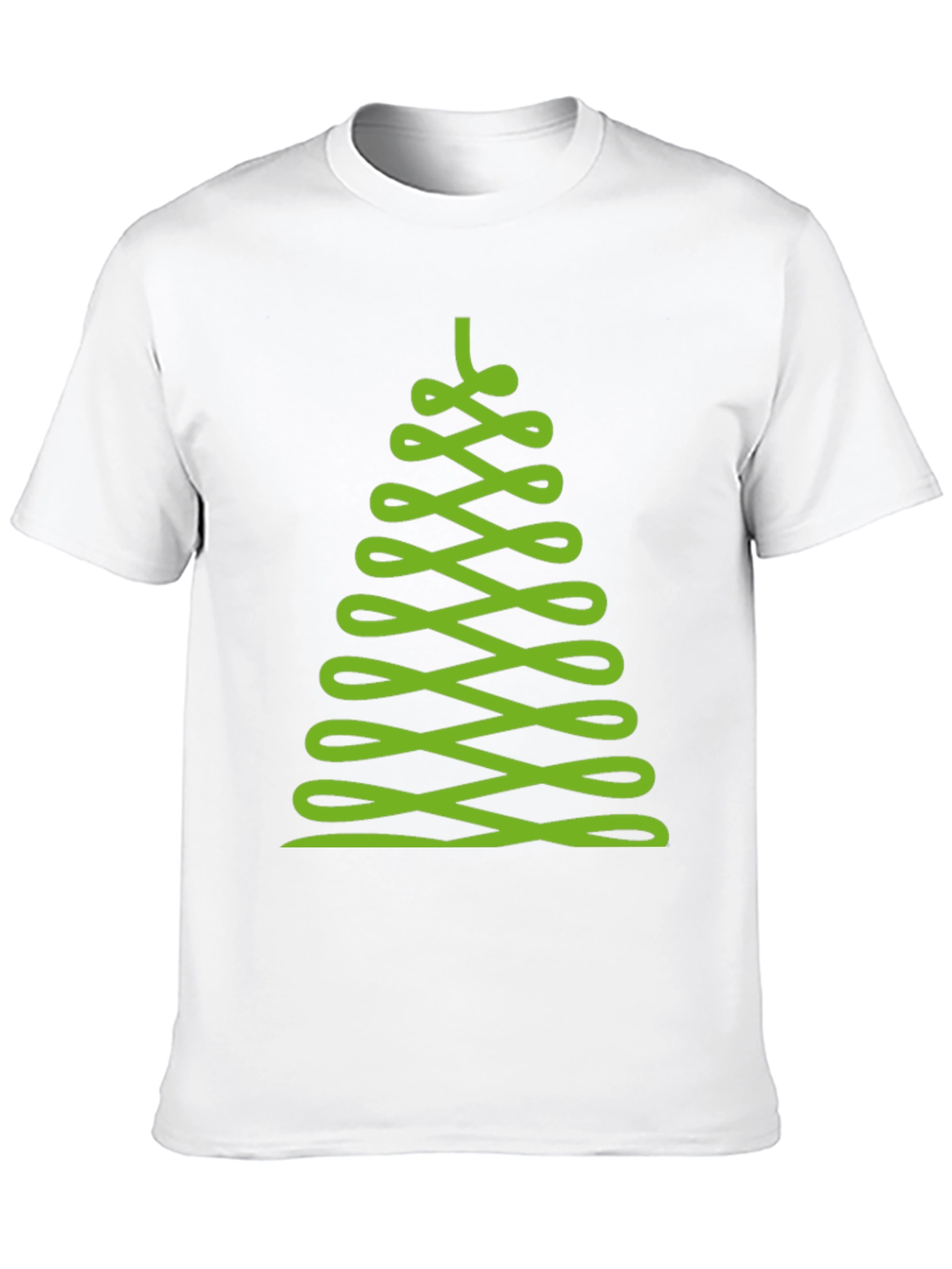Abstract Christmas Tree Graphic Tee - Black