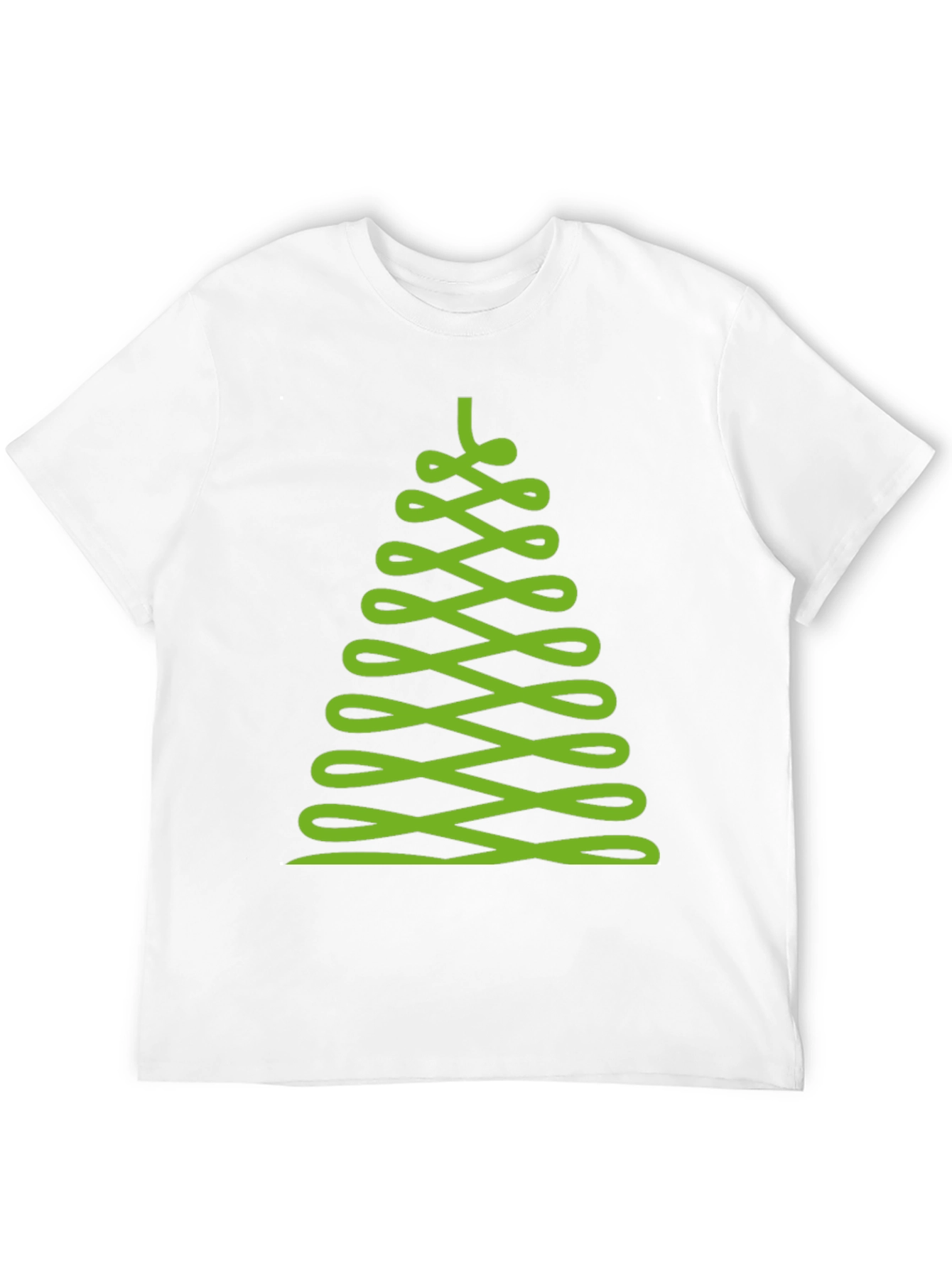Abstract Christmas Tree Graphic Tee - Black
