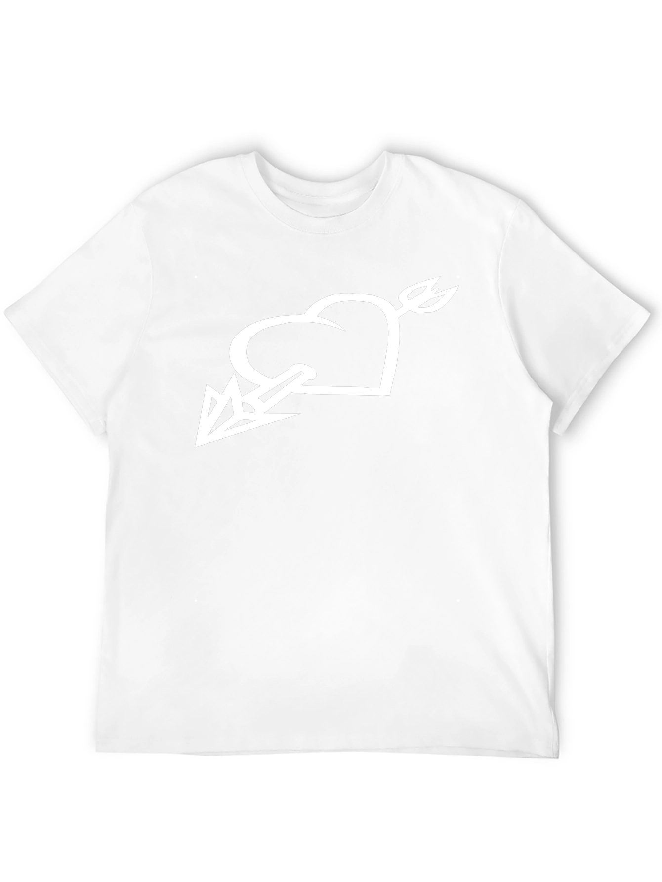 Heart Arrow Graphic Tee - Stylish Black T-Shirt