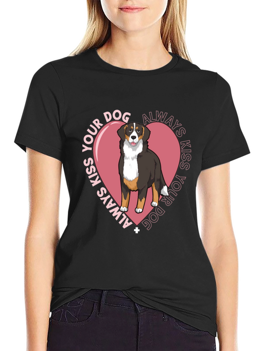 Always Kiss Your Dog T-Shirt - Heart Dog Graphic Tee