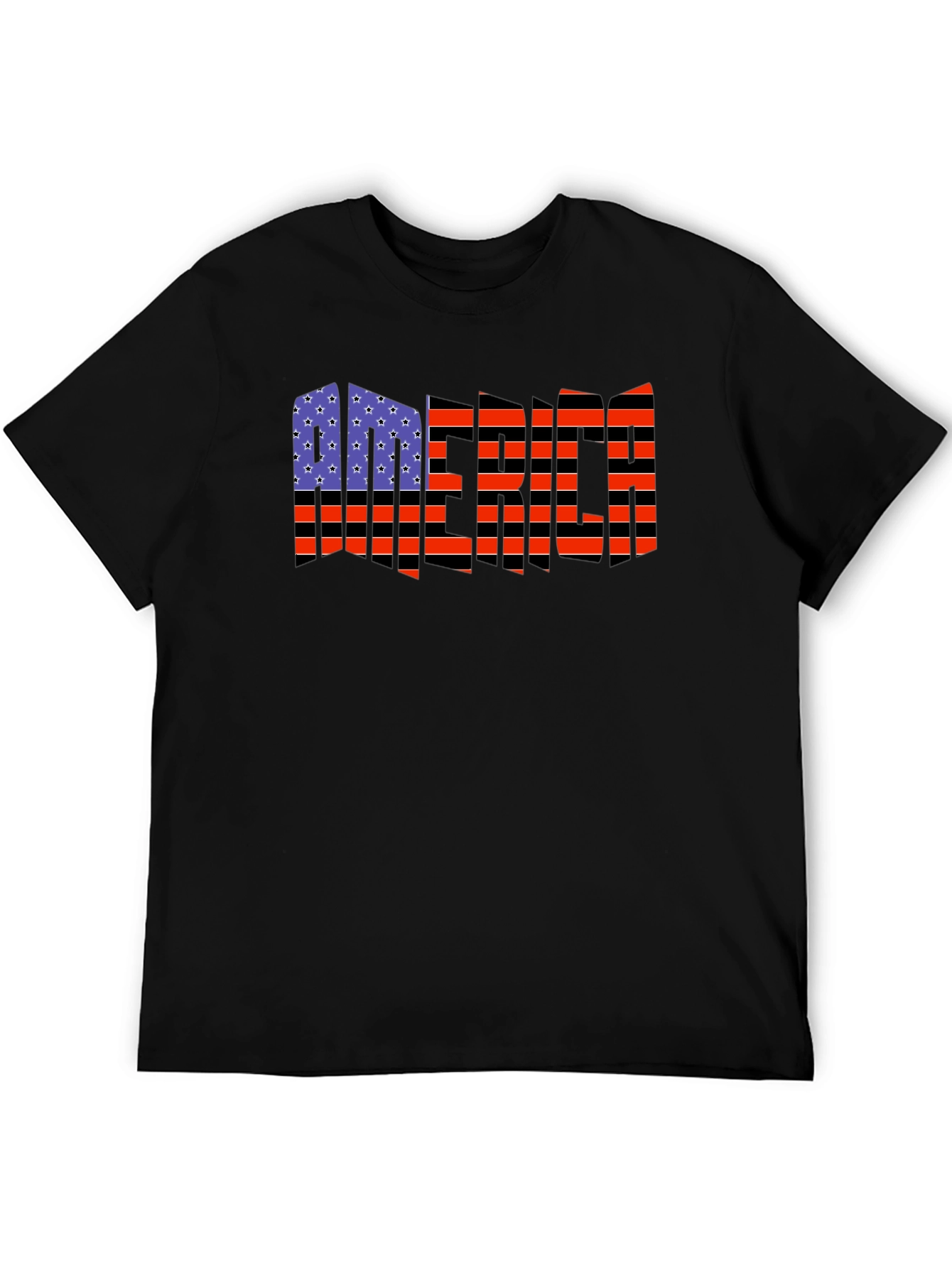 American Flag Distressed Graphic T-Shirt