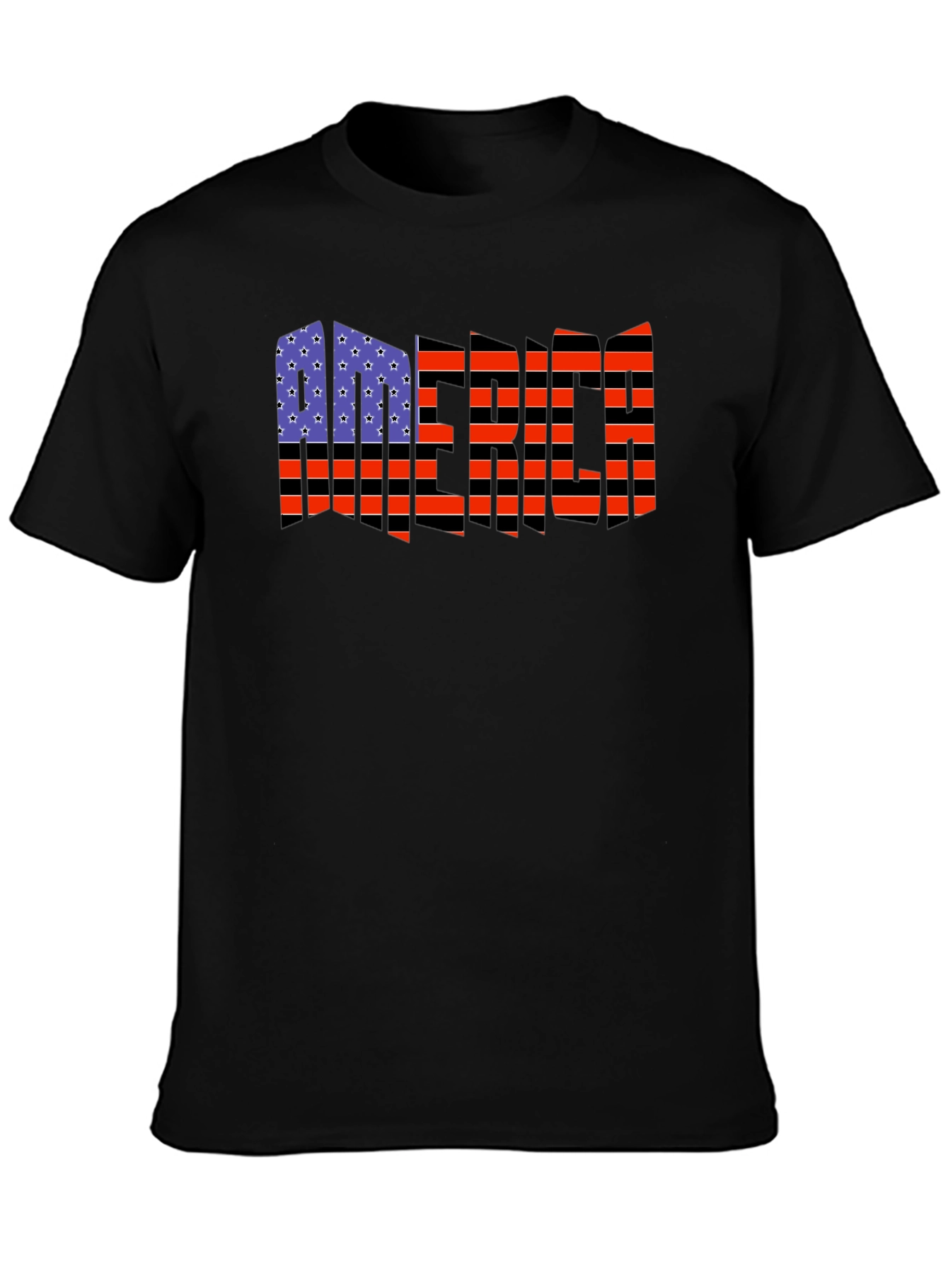 American Flag Distressed Graphic T-Shirt