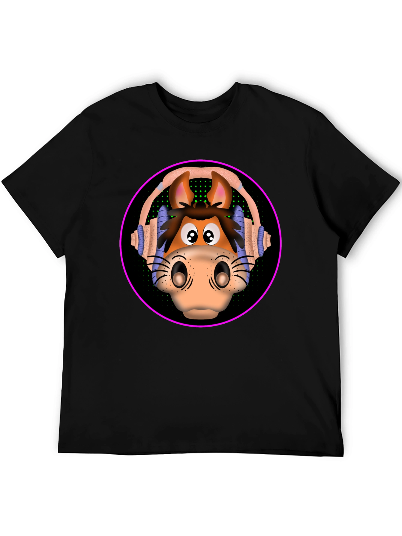 Horse Head Headphones T-Shirt