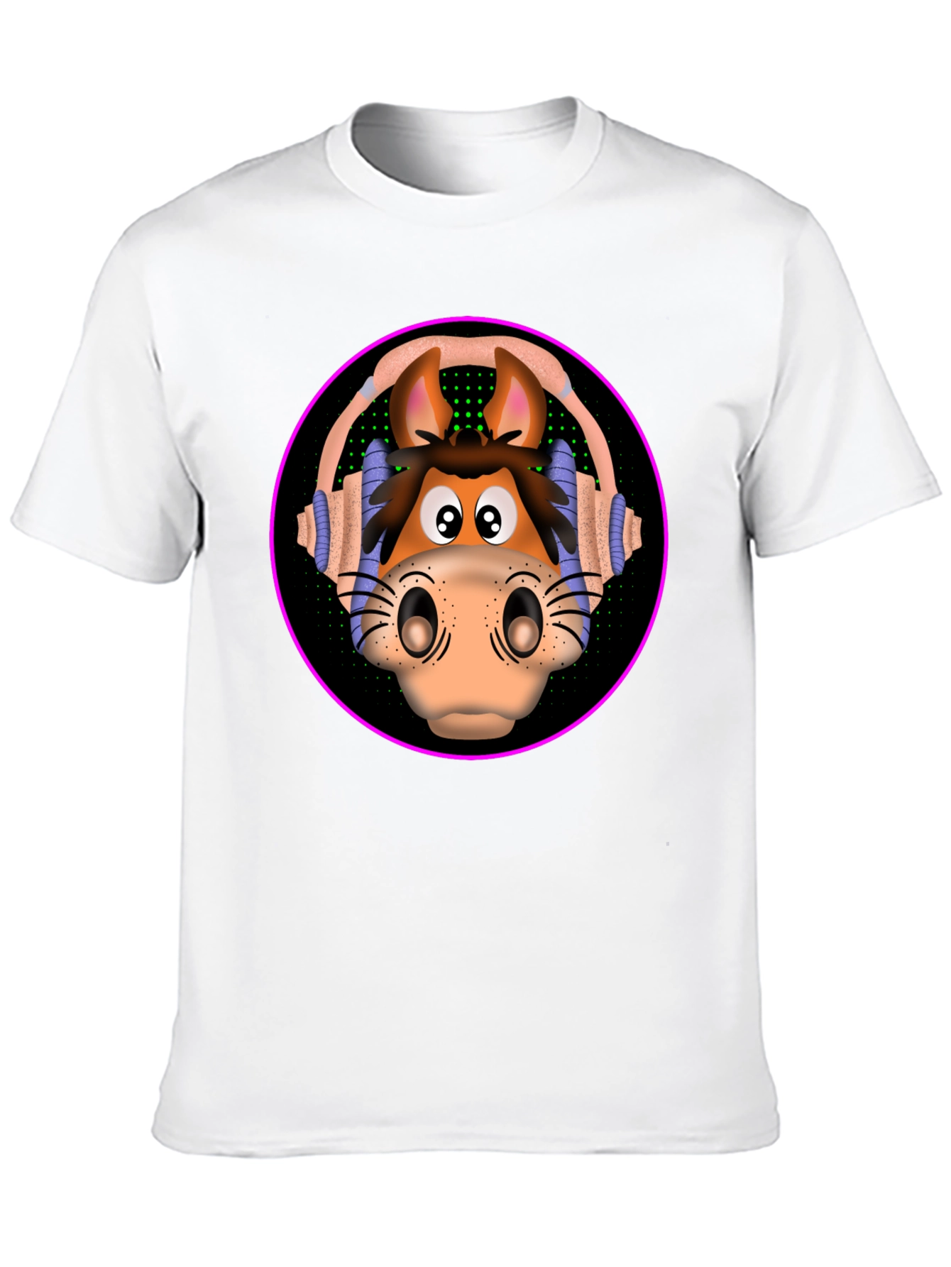 Horse Head Headphones T-Shirt
