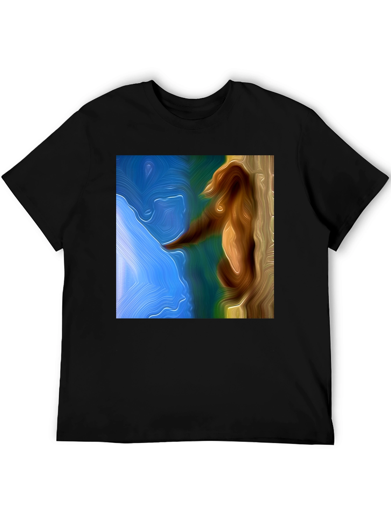 Abstract Seahorse Art Black T-Shirt