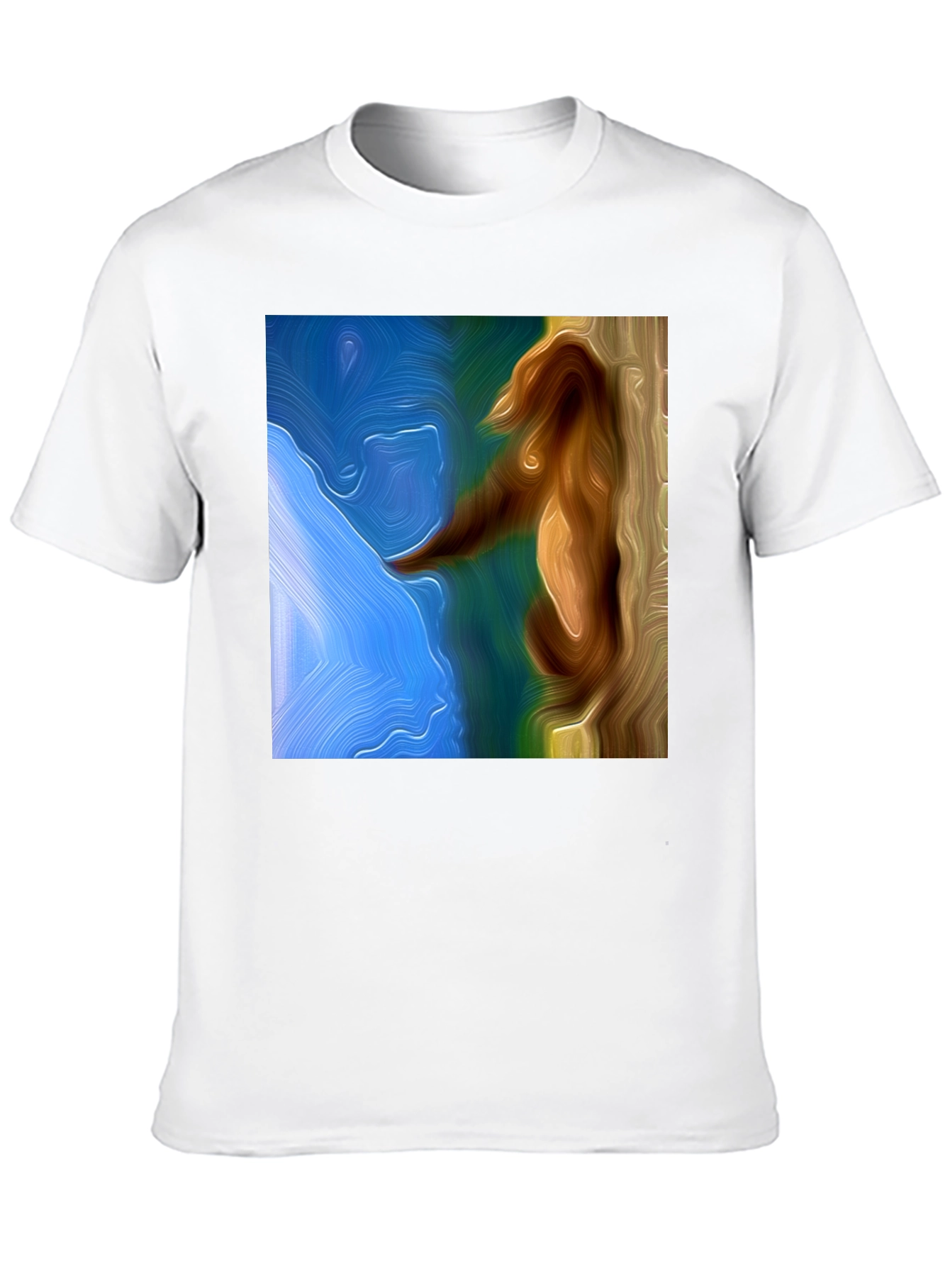 Abstract Seahorse Art Black T-Shirt