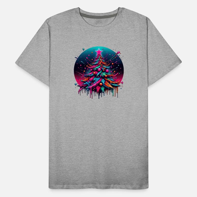 Neon Graffiti Christmas Tree with Bold Spray Paint