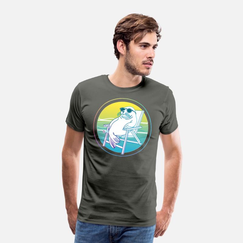 Neon Seal in Beach Chair