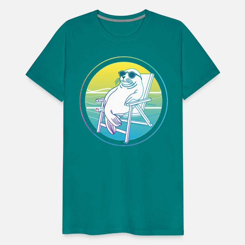 Neon Seal in Beach Chair