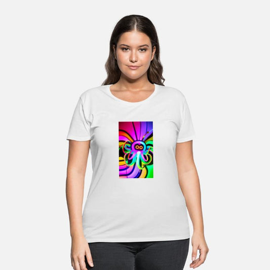 Neon Squid Trippy 2D Art