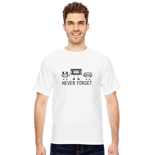 Never Forget Retro Tech (Floppy Disk & Cassette)