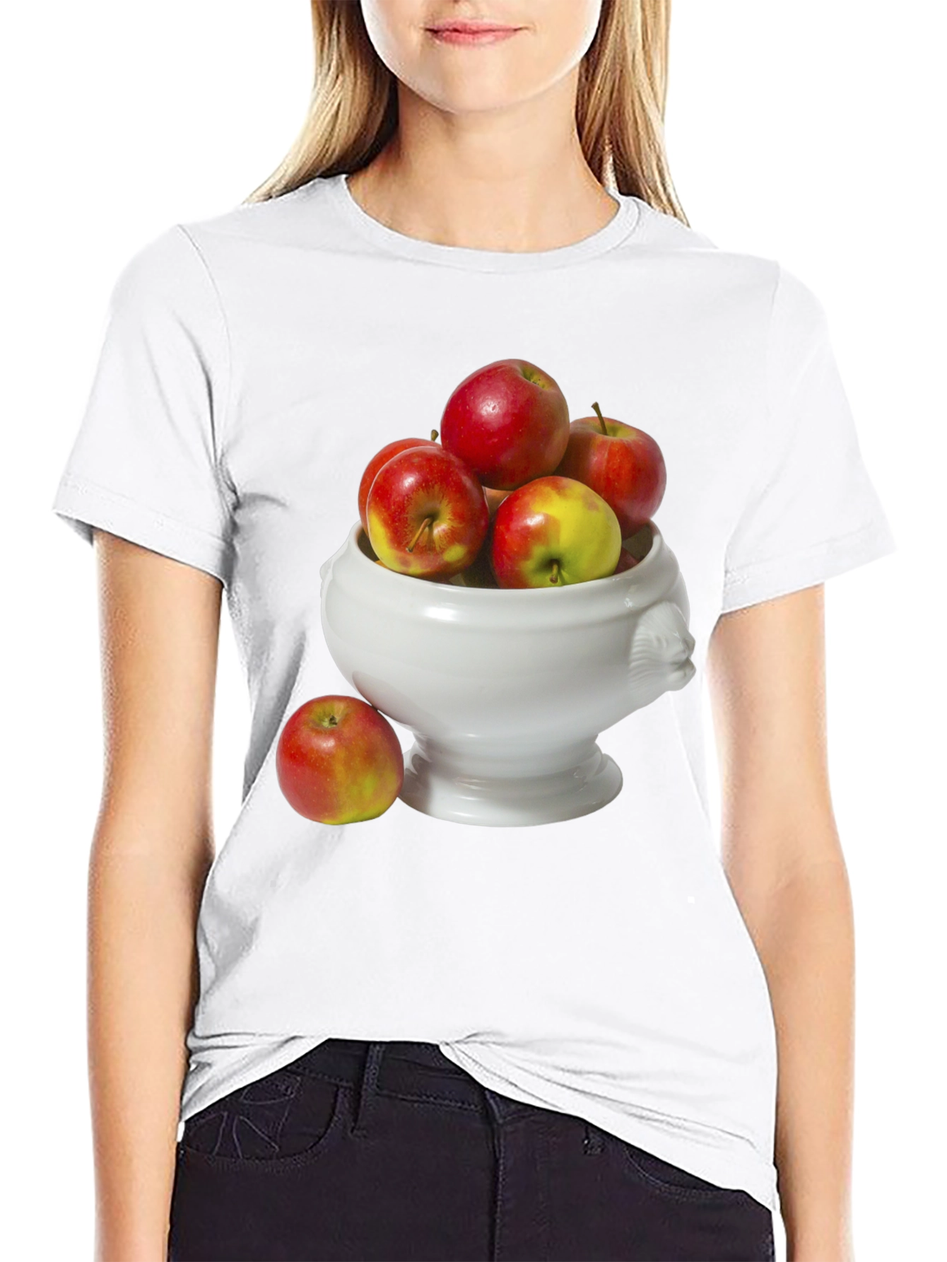 Apple Bowl Graphic Tee - Fruity Fashion
