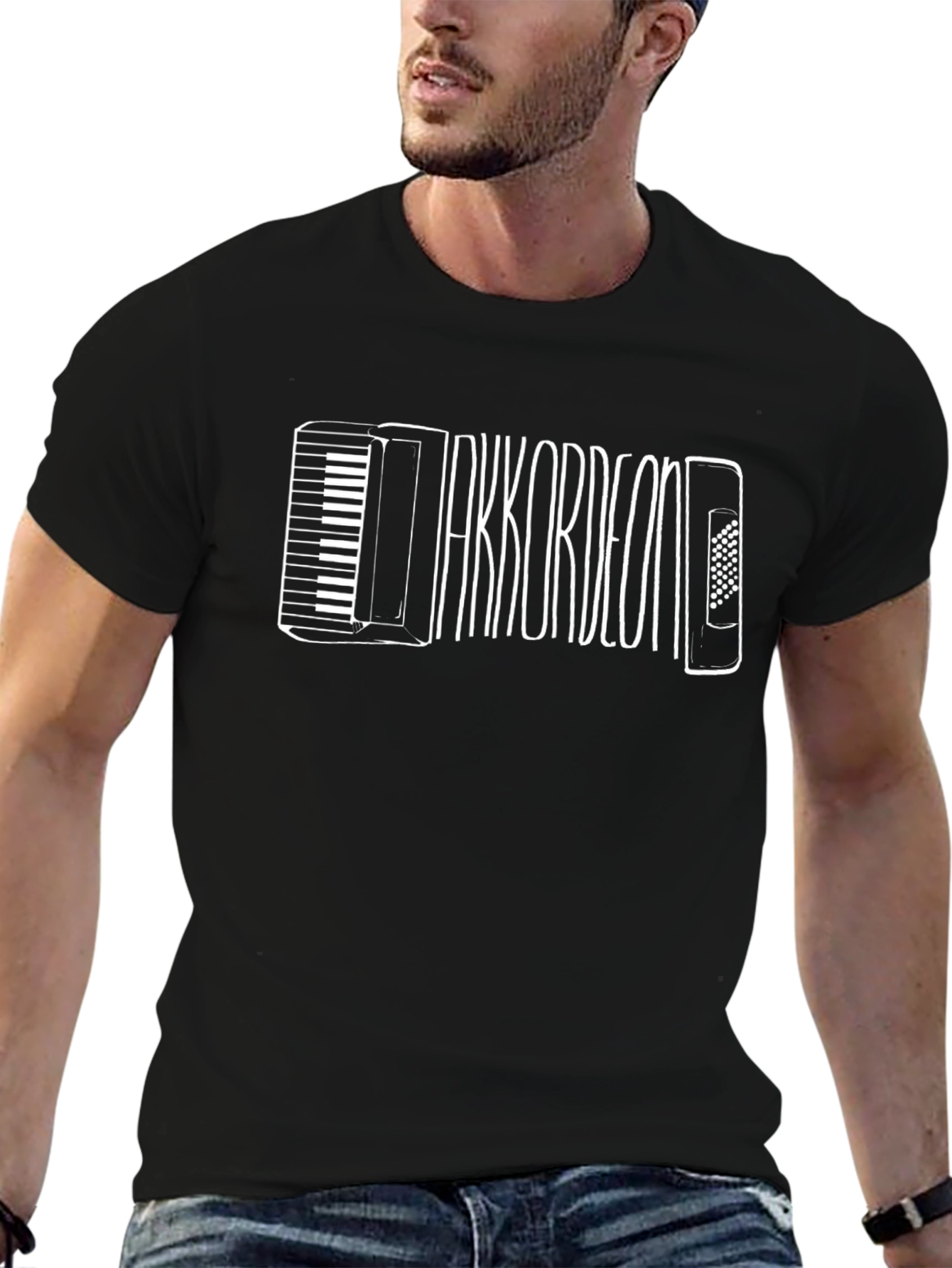 Accordion Music T-Shirt - Black