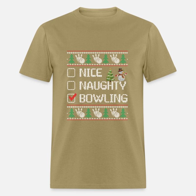 Nice Naughty Bowling Funny Christmas Sarcastic