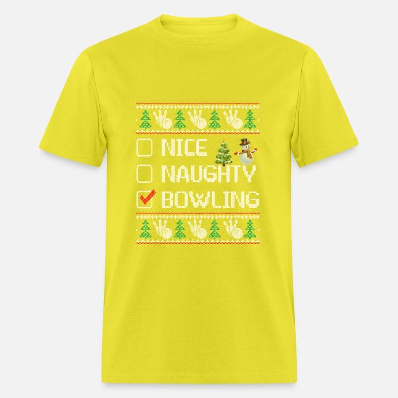 Nice Naughty Bowling Funny Christmas Sarcastic