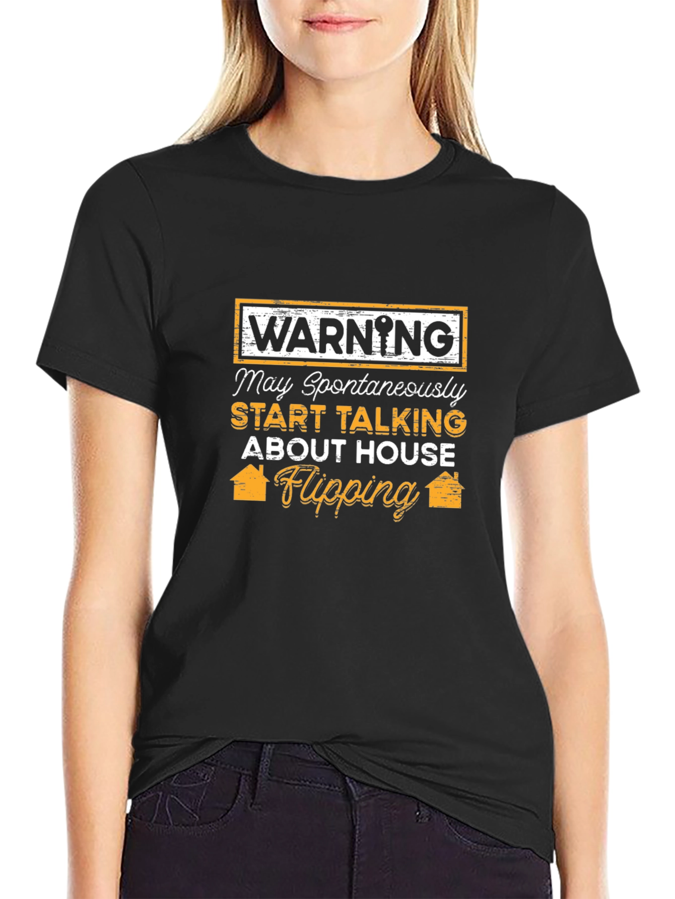 House Flipping Warning T-Shirt - Spontaneous Real Estate Talk