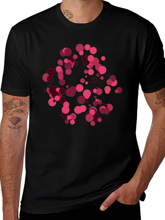 Abstract Dots Black T-Shirt