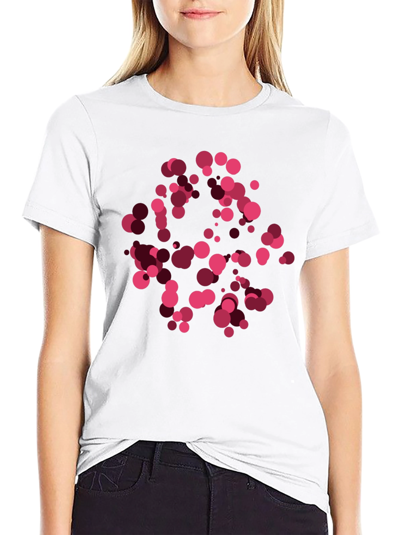 Abstract Dots Black T-Shirt