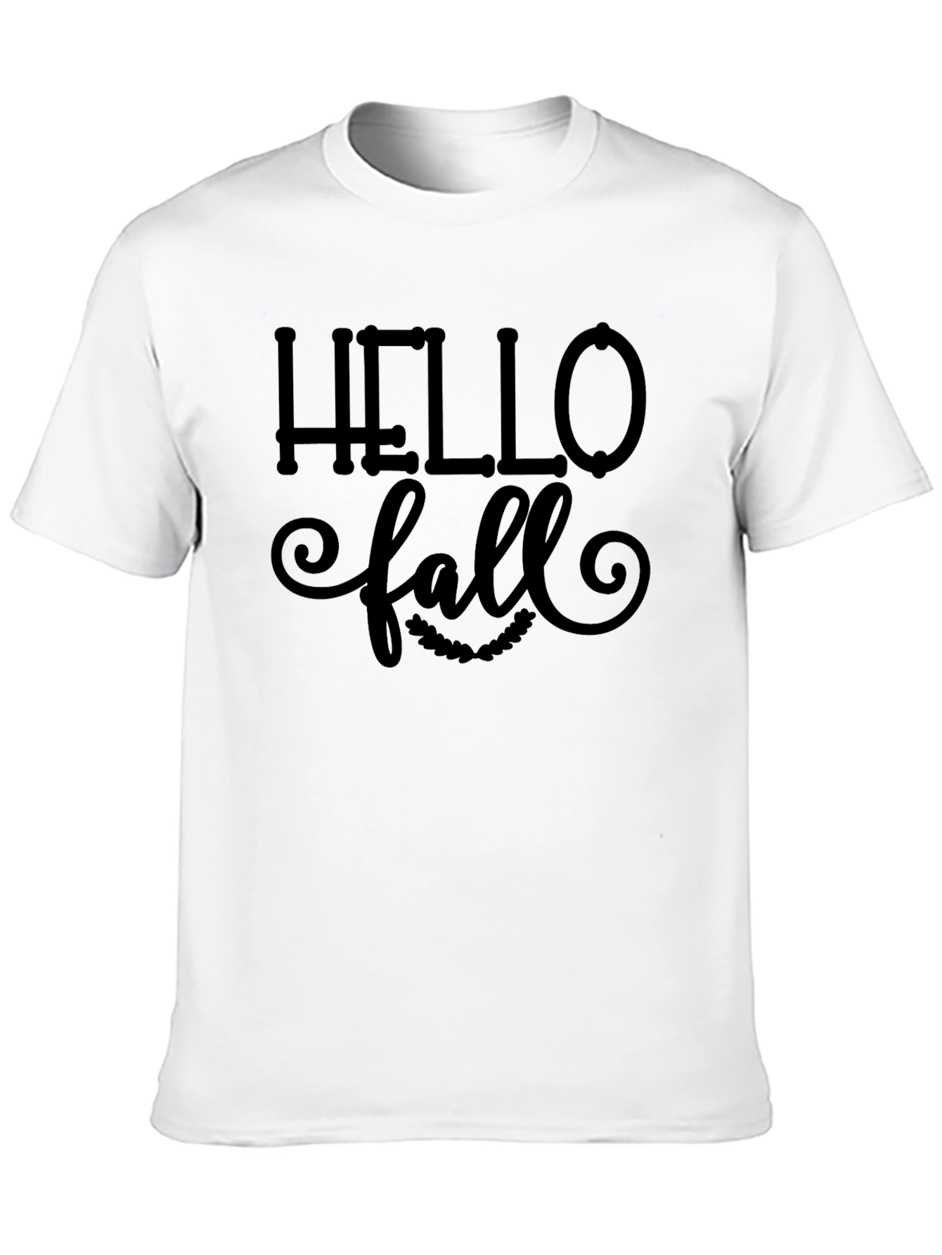 Hello Fall Graphic Tee - Unisex Black T-Shirt