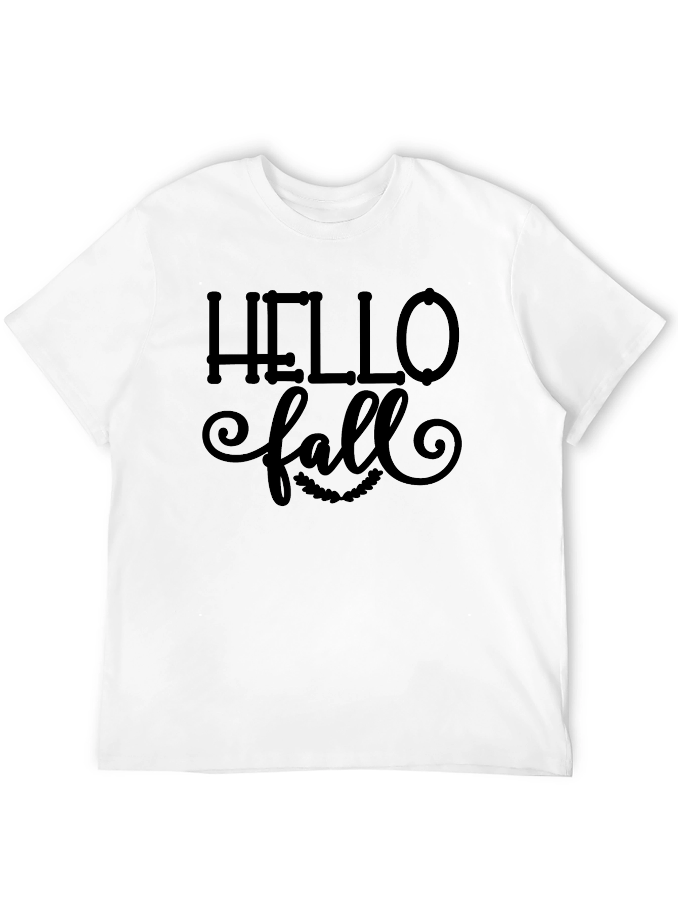 Hello Fall Graphic Tee - Unisex Black T-Shirt