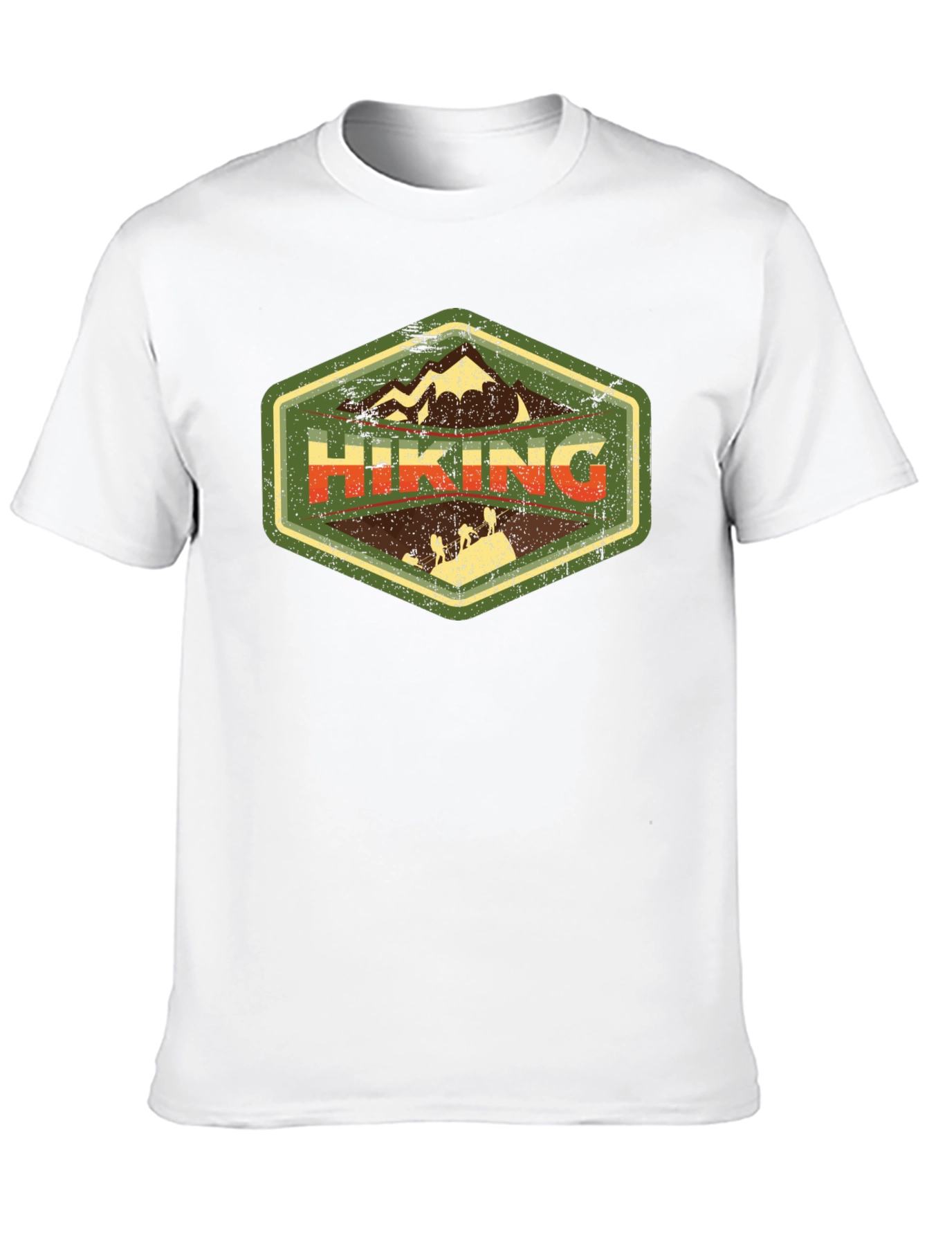 Hiking Adventure Graphic Tee - Black Cotton T-Shirt