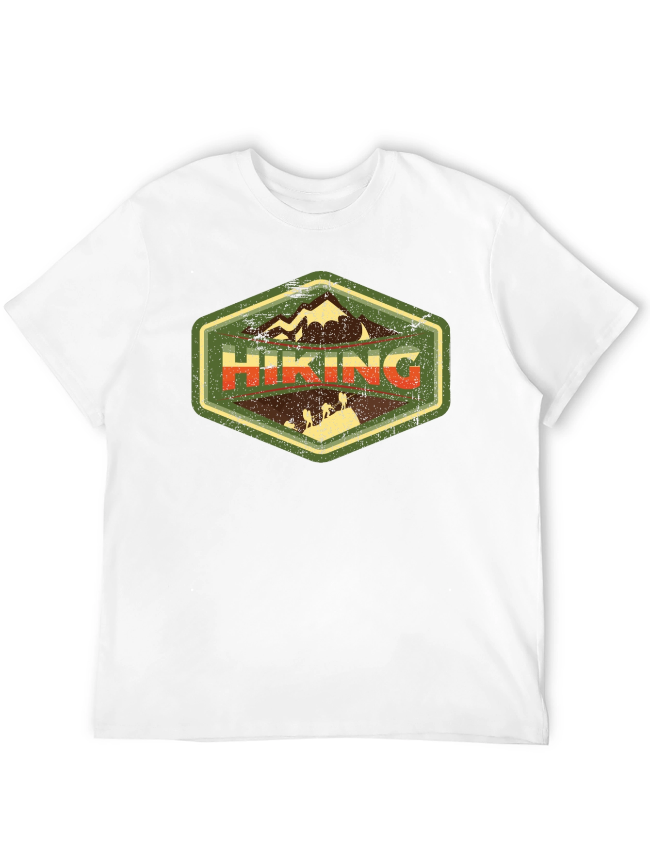 Hiking Adventure Graphic Tee - Black Cotton T-Shirt