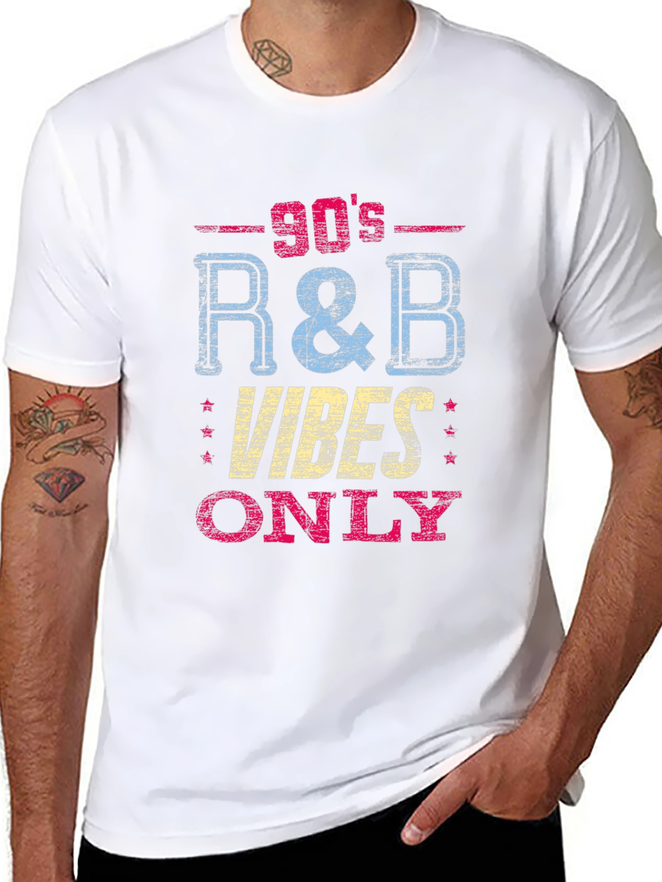 90s R&B Vibes Only Black T-Shirt
