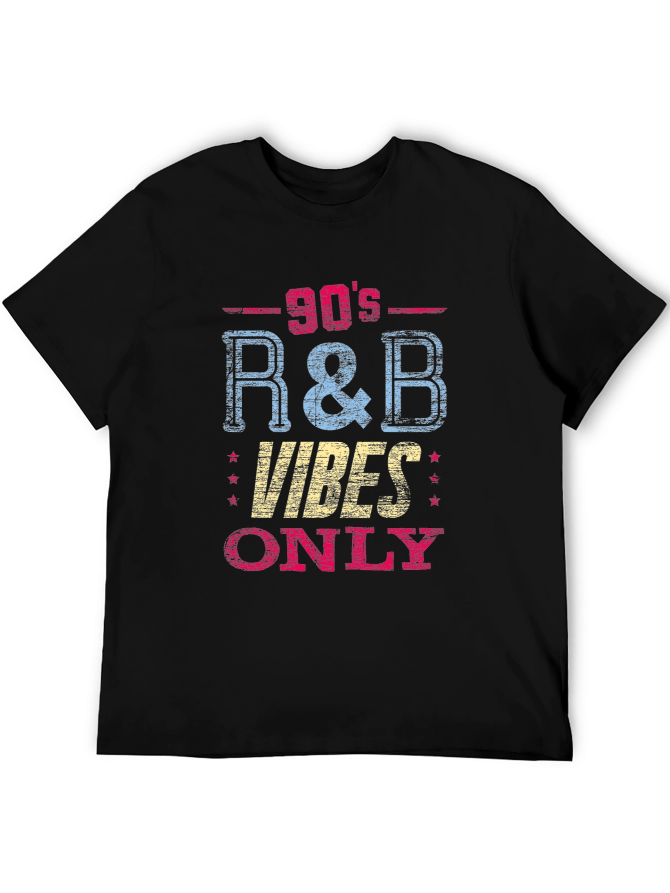 90s R&B Vibes Only Black T-Shirt
