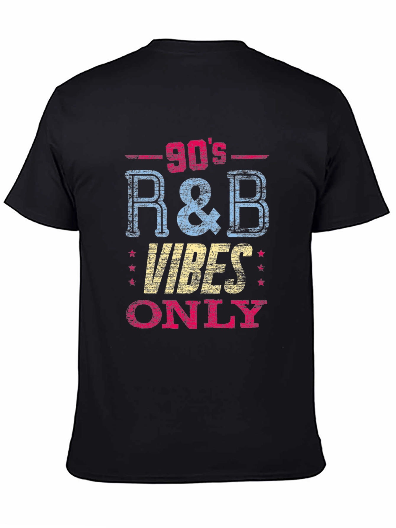 90s R&B Vibes Only Black T-Shirt
