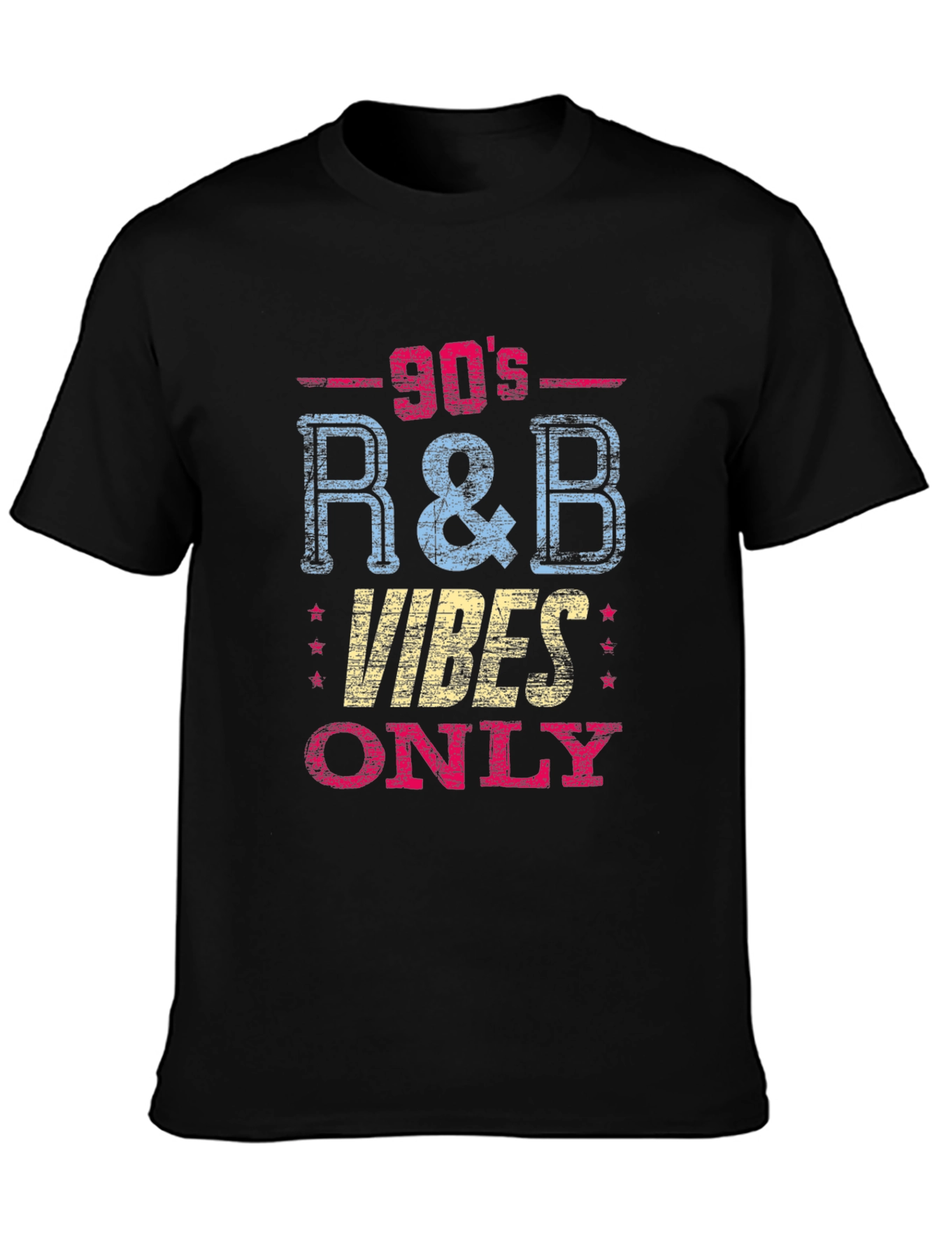 90s R&B Vibes Only Black T-Shirt