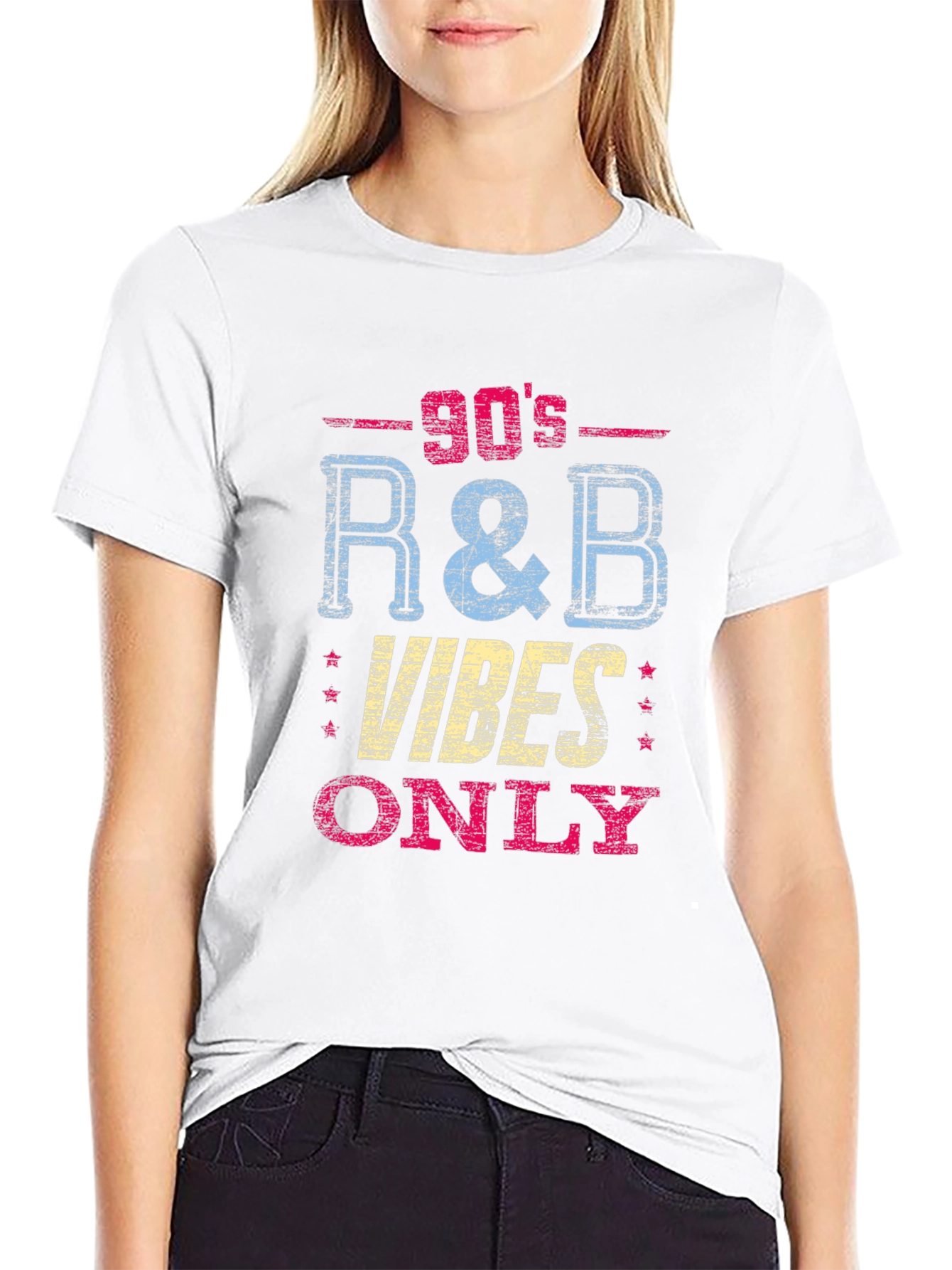 90s R&B Vibes Only Black T-Shirt