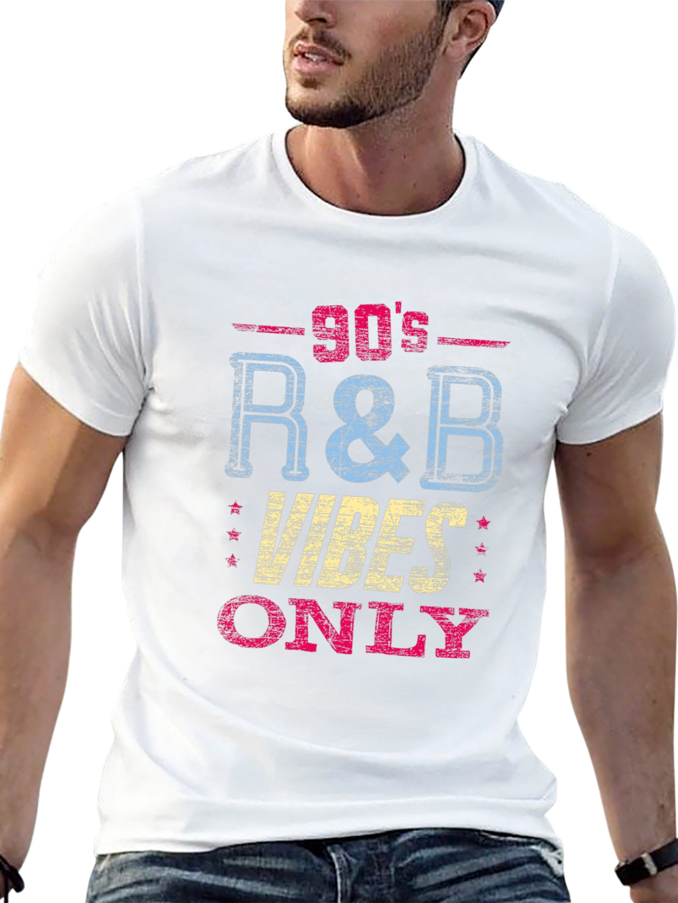90s R&B Vibes Only Black T-Shirt