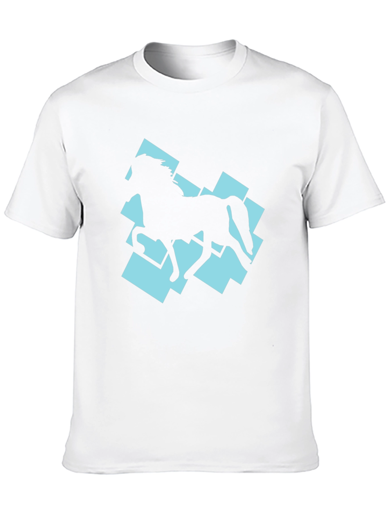 Horse Silhouette Graphic Tee - Black