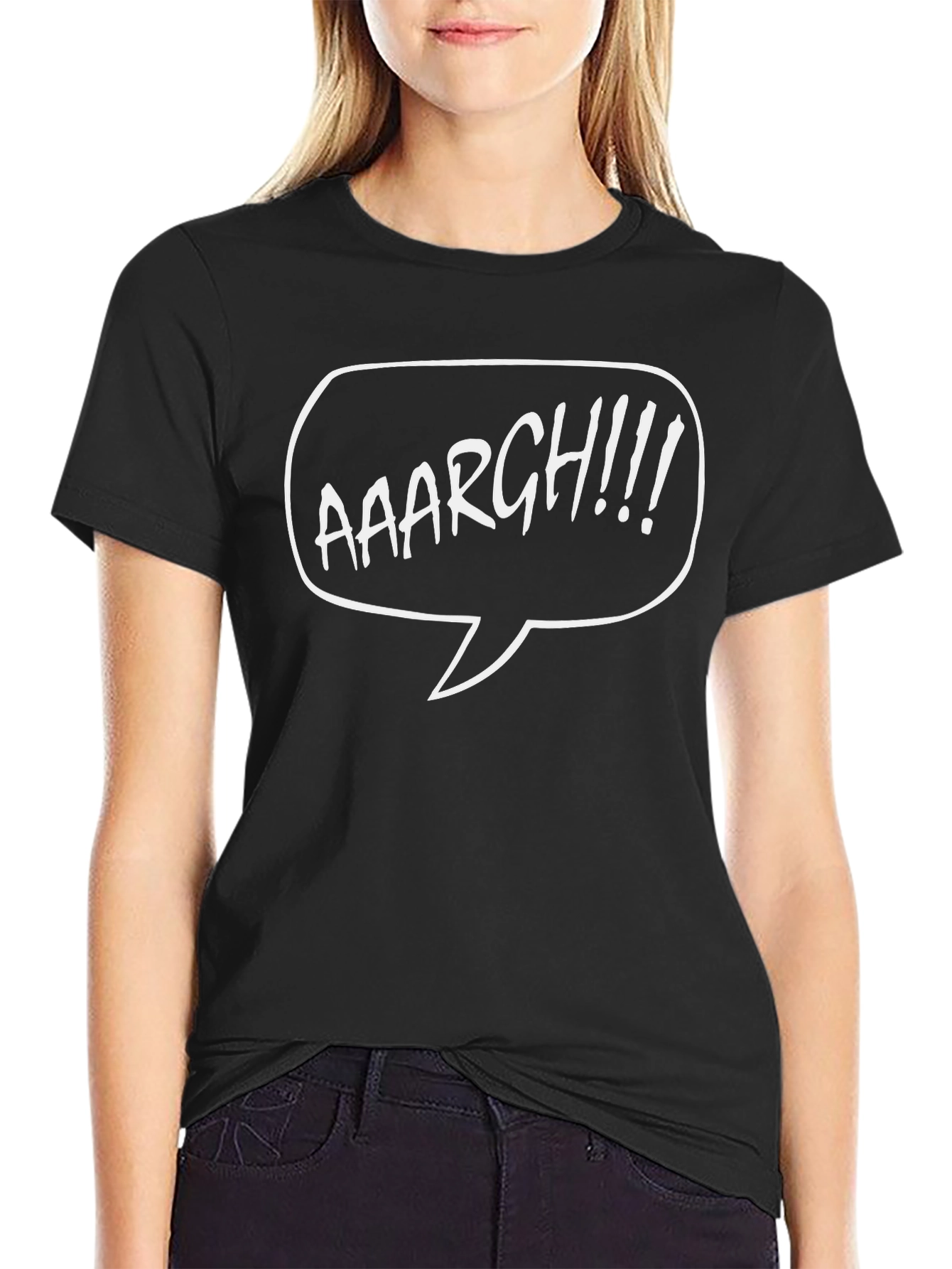 Aaargh! Graphic Print Black T-Shirt